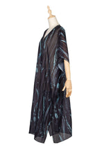 Load image into Gallery viewer, Summer Women's Beach Sun Protection Bikini Blouse Printed V-neck Bat Sleeve Dress