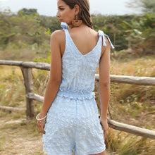 Load image into Gallery viewer, Solid Color Summer Lace-up Conjoined Shorts