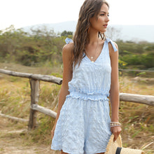 Load image into Gallery viewer, Solid Color Summer Lace-up Conjoined Shorts