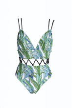 Load image into Gallery viewer, New Multicolor Printed Hollow One-piece Swimsuit