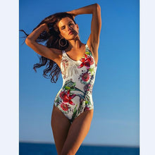 Load image into Gallery viewer, New Women's One-piece Wide-Strap Side Pull-out Swimwear