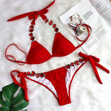 Load image into Gallery viewer, Sexy Bikini Split Diamond Swimsuit