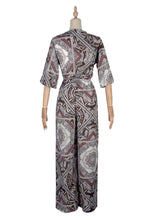 Load image into Gallery viewer, Vintage Summer Crushed Floral BowSc Jumpsuit
