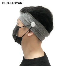 Load image into Gallery viewer, Sports Yoga Fitness Buns with Button Mask Anti-restraint Headband Solid Color Parent-child Couple Dress