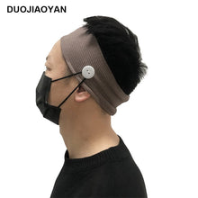Load image into Gallery viewer, Sports Yoga Fitness Buns with Button Mask Anti-restraint Headband Solid Color Parent-child Couple Dress