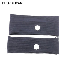 Load image into Gallery viewer, Sports Yoga Fitness Buns with Button Mask Anti-restraint Headband Solid Color Parent-child Couple Dress