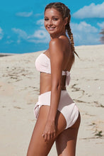 Load image into Gallery viewer, Summer Bikini Strapless Striped High Waist Split Swimsuit