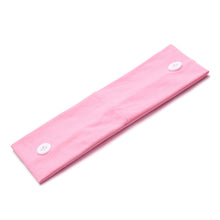 Load image into Gallery viewer, Solid Color Button Mask Hair Band Anti-strangulation Cotton Elastic Yoga Fitness for Men and Women Sports Wash Hair Accessories Can Be Customized