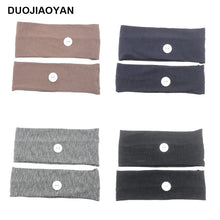 Load image into Gallery viewer, Sports Yoga Fitness Buns with Button Mask Anti-restraint Headband Solid Color Parent-child Couple Dress