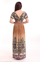 Load image into Gallery viewer, Bohemian Slim Short Sleeved Tuxedo Resort Beach Skirt Print Dress