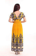 Load image into Gallery viewer, Bohemian Slim Short Sleeved Tuxedo Resort Beach Skirt Print Dress