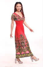 Load image into Gallery viewer, Bohemian Slim Short Sleeved Tuxedo Resort Beach Skirt Print Dress