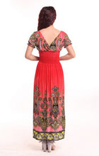 Load image into Gallery viewer, Bohemian Slim Short Sleeved Tuxedo Resort Beach Skirt Print Dress
