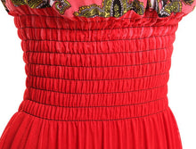 Load image into Gallery viewer, Bohemian Slim Short Sleeved Tuxedo Resort Beach Skirt Print Dress