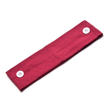Load image into Gallery viewer, Solid Color Button Mask Hair Band Anti-strangulation Cotton Elastic Yoga Fitness for Men and Women Sports Wash Hair Accessories Can Be Customized
