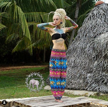 Load image into Gallery viewer, Printed Ethnic Style Elastic Waist Large Size Wide-leg Bloomers