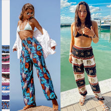 Load image into Gallery viewer, Printed Ethnic Style Elastic Waist Large Size Wide-leg Bloomers