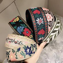 Load image into Gallery viewer, Ethnic Style Retro Embroidery Flowers Small Fresh and Wide-sided Headband
