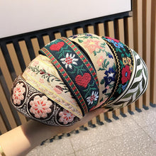 Load image into Gallery viewer, Ethnic Style Retro Embroidery Flowers Small Fresh and Wide-sided Headband