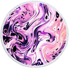 Load image into Gallery viewer, Big Round Beach Towel Colorful Quicksand Print Shower Bath Towels Beach Mat