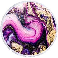 Load image into Gallery viewer, Big Round Beach Towel Colorful Quicksand Print Shower Bath Towels Beach Mat