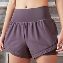 Load image into Gallery viewer, Faux Two-piece Shorts Yoga Bottom