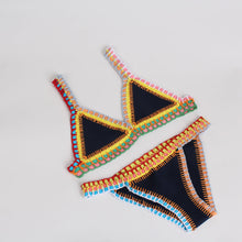 Load image into Gallery viewer, Hand Hook New Swimwear Ladies Knitted Bikini Sexy Split Swimsuit