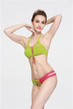 Load image into Gallery viewer, Contrasting Classic Hand Hook Wool Split Women's Bikini