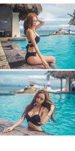 Load image into Gallery viewer, Bikini Two-piece Gathered Sexy Braised Cross Straps Split Swimsuit