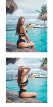 Load image into Gallery viewer, Bikini Two-piece Gathered Sexy Braised Cross Straps Split Swimsuit