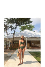 Load image into Gallery viewer, Bikini Two-piece Gathered Sexy Braised Cross Straps Split Swimsuit