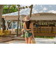 Load image into Gallery viewer, Bikini Two-piece Gathered Sexy Braised Cross Straps Split Swimsuit