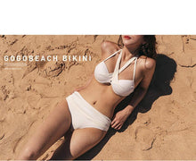 Load image into Gallery viewer, Bikini Two-piece Gathered Sexy Braised Cross Straps Split Swimsuit