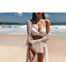 Load image into Gallery viewer, Bikini Two-piece Gathered Sexy Braised Cross Straps Split Swimsuit