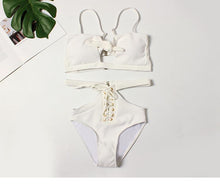 Load image into Gallery viewer, Sexy Straps Solid Color Beach Swimsuit Bikini