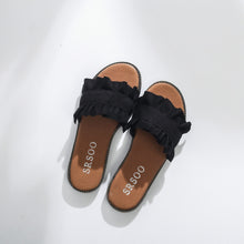 Load image into Gallery viewer, Fungus Lace Slippers Female Small Fresh Flat Sandals and Slippers