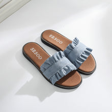 Load image into Gallery viewer, Fungus Lace Slippers Female Small Fresh Flat Sandals and Slippers