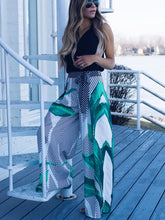 Load image into Gallery viewer, Retro Printed Lace-up Skirt Pant