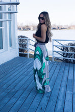 Load image into Gallery viewer, Retro Printed Lace-up Skirt Pant