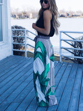 Load image into Gallery viewer, Retro Printed Lace-up Skirt Pant