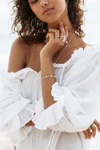 Load image into Gallery viewer, Lace Shirt Ruffled Trumpet Sleeve Beach Blouse Sun Protection Clothing Top