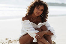 Load image into Gallery viewer, Lace Shirt Ruffled Trumpet Sleeve Beach Blouse Sun Protection Clothing Top