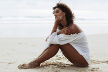 Load image into Gallery viewer, Lace Shirt Ruffled Trumpet Sleeve Beach Blouse Sun Protection Clothing Top