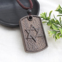 Load image into Gallery viewer, National style retro long sweater chain necklace handmade wooden pendant costume pendant