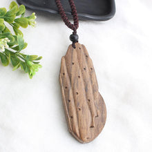 Load image into Gallery viewer, National style retro long sweater chain necklace handmade wooden pendant costume pendant