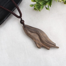 Load image into Gallery viewer, National style retro long sweater chain necklace handmade wooden pendant costume pendant