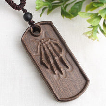 Load image into Gallery viewer, National style retro long sweater chain necklace handmade wooden pendant costume pendant