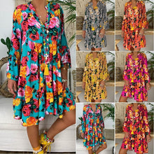 Load image into Gallery viewer, Printed Long Sleeved Midi Dress