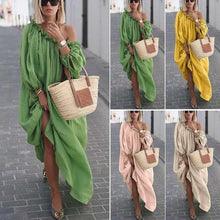 Load image into Gallery viewer, Casual Solid Color Large Size Long Dress