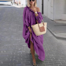 Load image into Gallery viewer, Casual Solid Color Large Size Long Dress